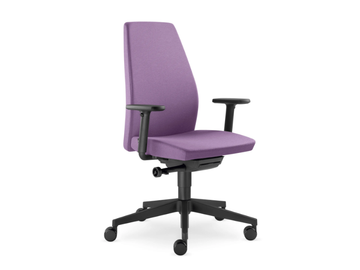 ALVA 330-SYA - Swivel office chair with armrests with 5-Spoke base by LD Seating - view 2